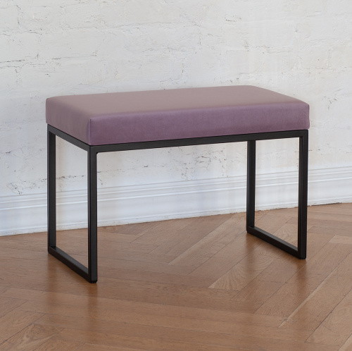 Банкетка ALBA SMART, черная, Dusty Pink, 65*35*45 фото 2