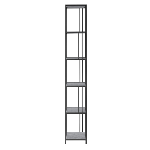 Стеллаж SOHO MINI, черный, ЛДСП Бетон светлый, 45*30*195 фото 11