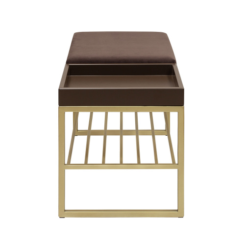 Банкетка RUBY BOX, золотая, Kashtan, BrownBox, 85*40*45 фото 3