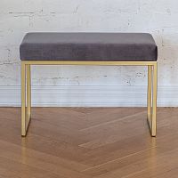 Банкетка ALBA SMART, золотая, Mouse Grey, 65*35*45