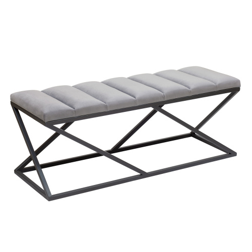 Банкетка ZUMA, черная, Light Blue, Bulon, 110*40*43,5 фото 4