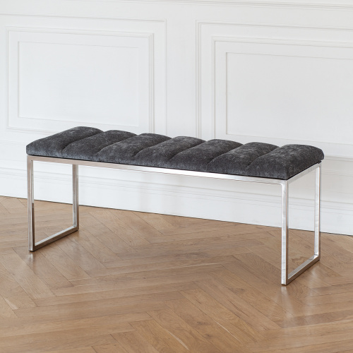 Банкетка ALBA, н/ж сталь, Steel Grey, Bulon, 110*40*43,5 фото 2