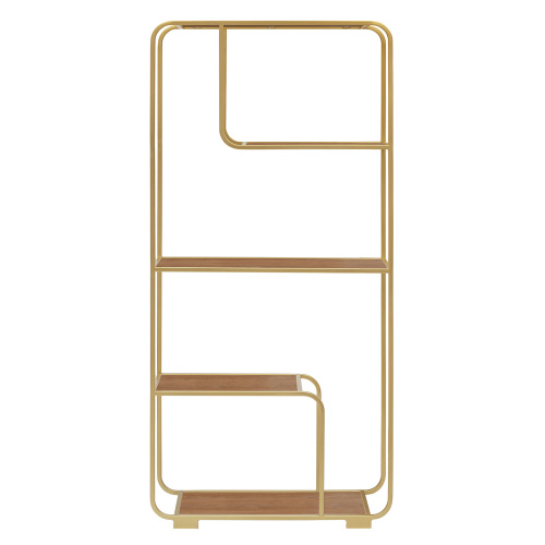 Стеллаж SIENA, золотой, ЛДСП Робиния, 80*30*173 фото 6