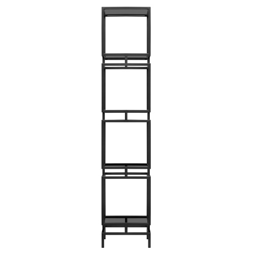 Стеллаж CUBIC-4, черный, тонированное стекло, 40*40*196,5 фото 6