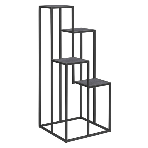 Столик подставка для цветов TORI, под 4 кашпо, черный, столешницы керамика Antracite фото 4