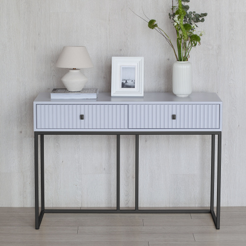 Консоль VERONA, черная, МДФ Pearl Grey, 112*40*78 фото 2