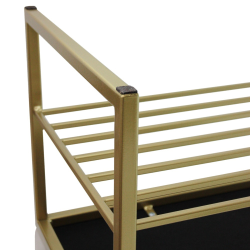 Банкетка RUBY MINI, золотой, слоновая кость, 85*40*45 фото 10