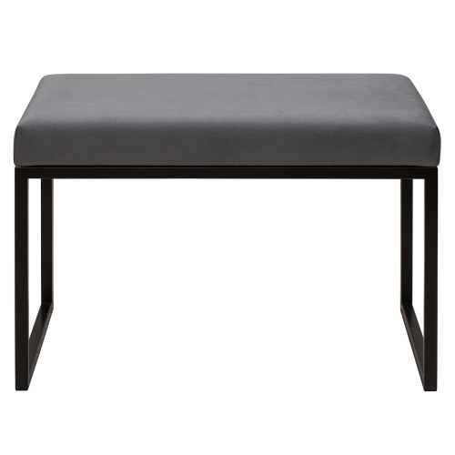 Банкетка ALBA SMART, черная, Light Blue, 65*35*45