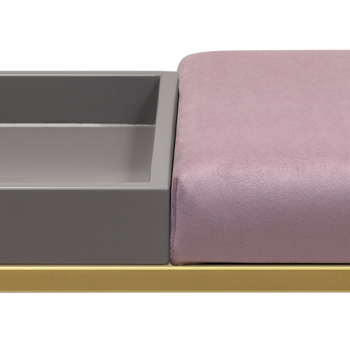 Банкетка ALBA BOX, золотая, Dusty Pink, GreyBox, 85*40*45 фото 4