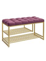 Обувница GARDA PLUS, золотая, Marsala, каретная стяжка, 85*40*52