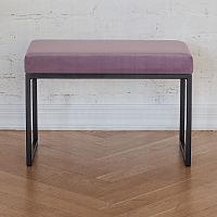 Банкетка ALBA SMART, черная, Dusty Pink, 65*35*45