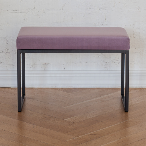 Банкетка ALBA SMART, черная, Dusty Pink, 65*35*45