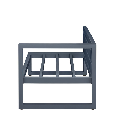 Диван уличный CAPRI модульный с правым подлокотником, алюминий цвет серый, темно-серый велюр фото 8