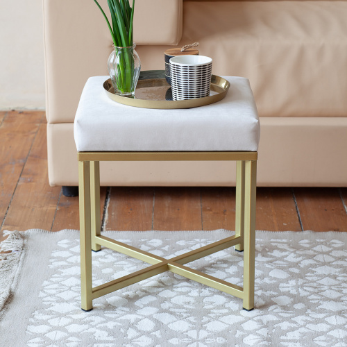 Пуф CRUZ, золотой, Ivory, 40*40*47 фото 2