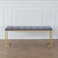 Банкетка OMEGA, золотая, Light Blue, Bulon, 110*40*43,5