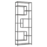 Стеллаж OLIVIA, черный, стекло