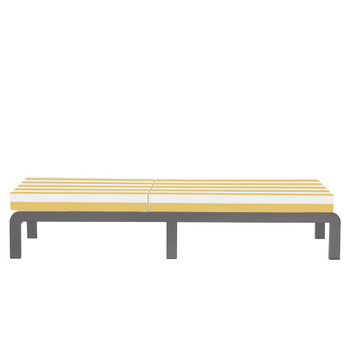 Шезлонг AMALFI, каркас алюминий цвет LAVA, подушки ткань водонепр. Yellow Stripes фото 8