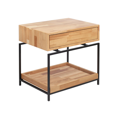 Тумба прикроватная KARIN, черный, дуб фото 3