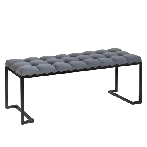 Банкетка OMEGA, черная, Mouse Grey, каретка