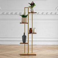 Стеллаж-подставка для цветов Loft 6, золотой