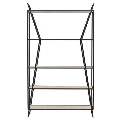 Стеллаж OSLO, черный, керамика Ivory, 100*33*171 фото 9