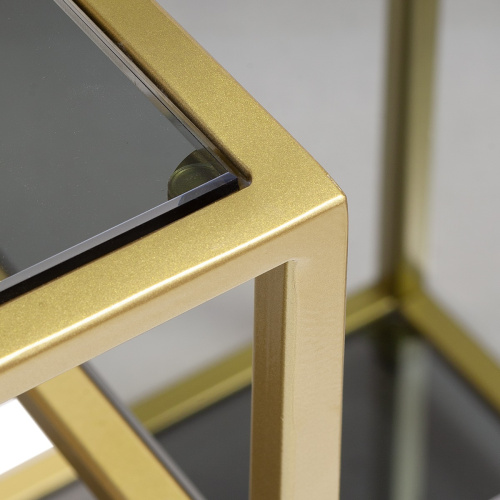 Стеллаж JAQLENE, золотой, стекло фото 9