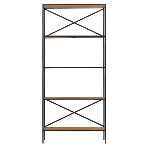 Стеллаж KARIN-800, черный, ЛДСП Робиния фото 5