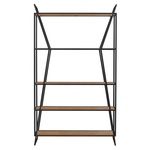 Стеллаж OSLO, черный, ЛДСП Робиния фото 9