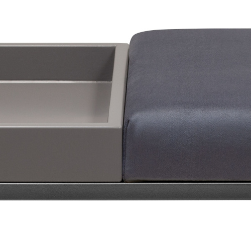 Банкетка RUBY BOX, черная, Light Blue, GreyBox, 85*40*45 фото 2