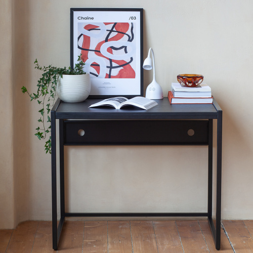 Стол письменный Rimini, черный, ЛДСП Черный, 90*65*75 фото 4