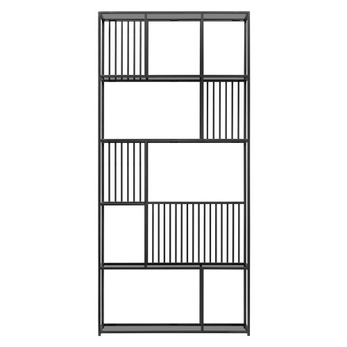 Стеллаж SOHO, черный, стекло, 90*30*192 фото 7