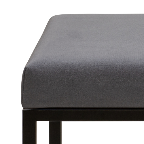 Банкетка ALBA SMART, черная, Light Blue, 65*35*45 фото 4