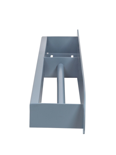 Полка настенная с полотенцедержателем OMEGA, 71 см, серая, правая фото 3