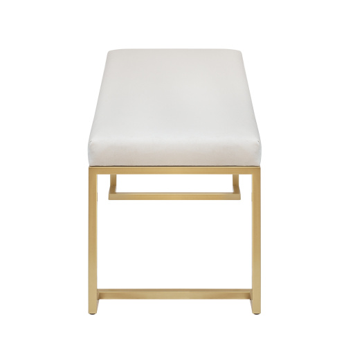 Банкетка OMEGA MINI, золотая, Слоновая кость, 85*40*45 фото 9