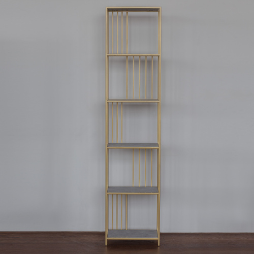 Стеллаж SOHO MINI, золотой, ЛДСП Бетон светлый фото 9