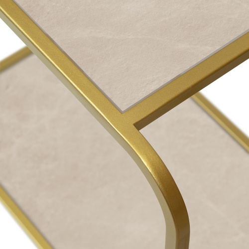 Стеллаж SIENA, золотой, керамика Ivory, 80*30*173 фото 4