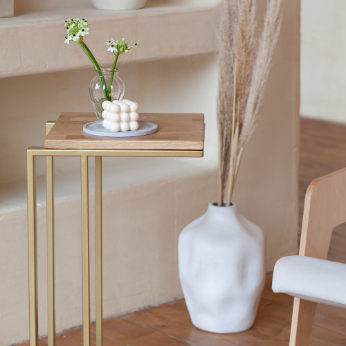 Столик кофейный приставной, золотой 330 фото 6