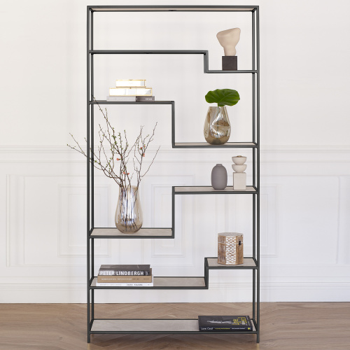 Стеллаж JAQLENE, черный, керамика Слоновая кость фото 5