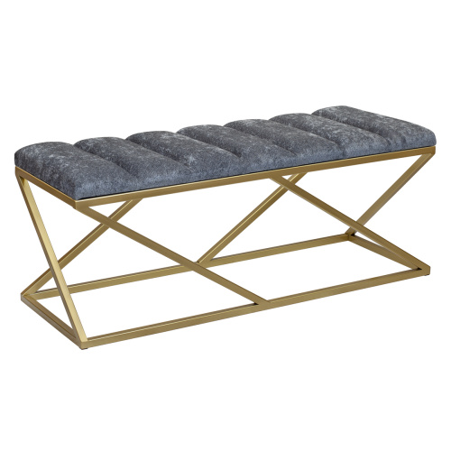 Банкетка ZUMA, золотая, Steel Grey, Bulon, 110*40*43,5 фото 2