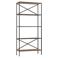 Стеллаж KARIN-800, черный, ЛДСП Робиния