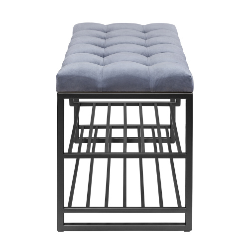 Обувница GARDA PLUS, черная, Light Blue, каретная стяжка, 85*40*52 фото 5