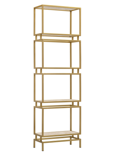 Стеллаж BRICK, золотой, керамика Ivory, 60*30*196 фото 4