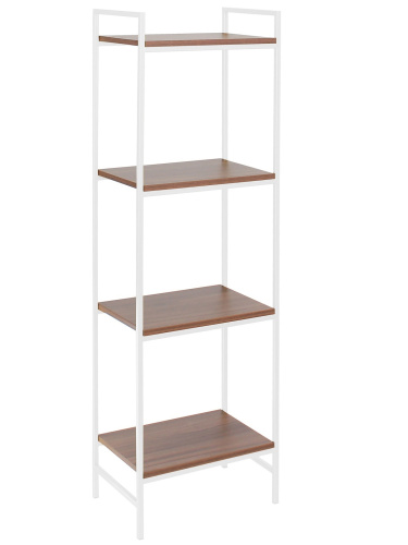 Стеллаж ALTO, белый, ЛДСП Орех фото 2