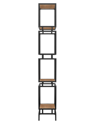 Стеллаж BRICK, черный, ЛДСП Робиния, 60*30*196 фото 5
