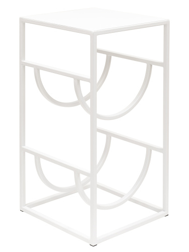 Подставка для 2 бутылок со столиком, белая