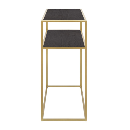 Консоль SKANDI, золотая, ЛДСП черный фото 3