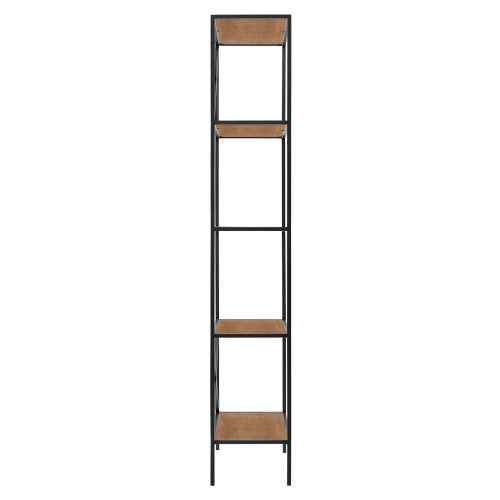 Стеллаж KARIN-800, черный, ЛДСП Робиния фото 6