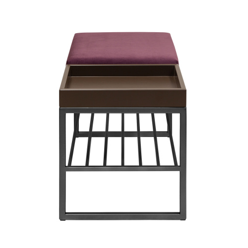 Банкетка RUBY BOX, черная, Marsala, BrownBox, 85*40*45 фото 3