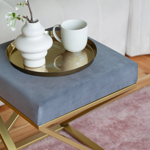 Пуф Chelsea, золотой, Light Blue фото 8