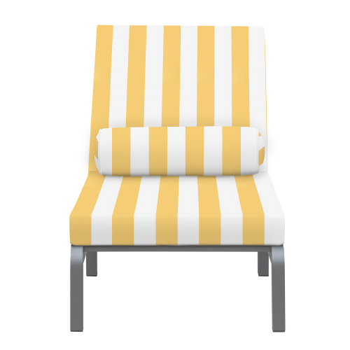Шезлонг AMALFI, каркас алюминий цвет LAVA, подушки ткань водонепр. Yellow Stripes фото 7